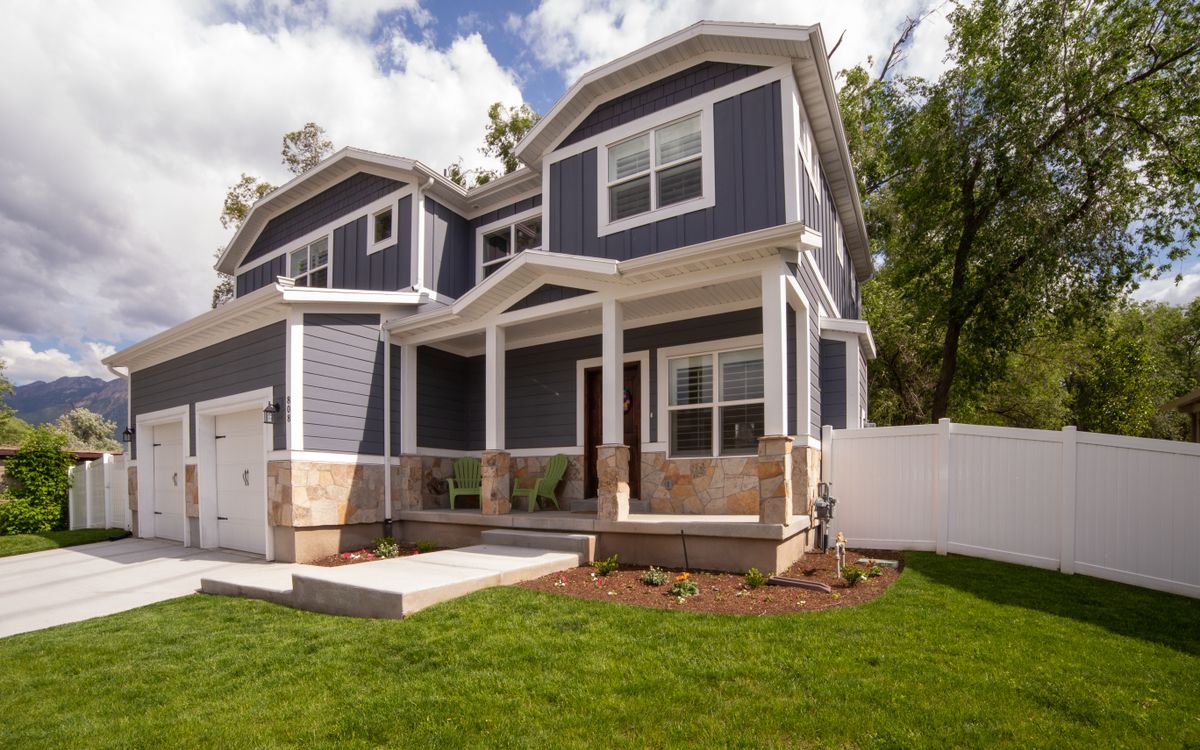 A modern two-storey house exterior